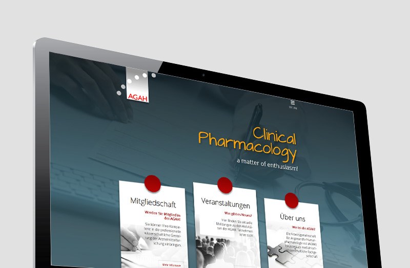 AGAH e.V., Wordpress für  Arzneimittel-Forschung - Responsive Webdesign • Wordpress