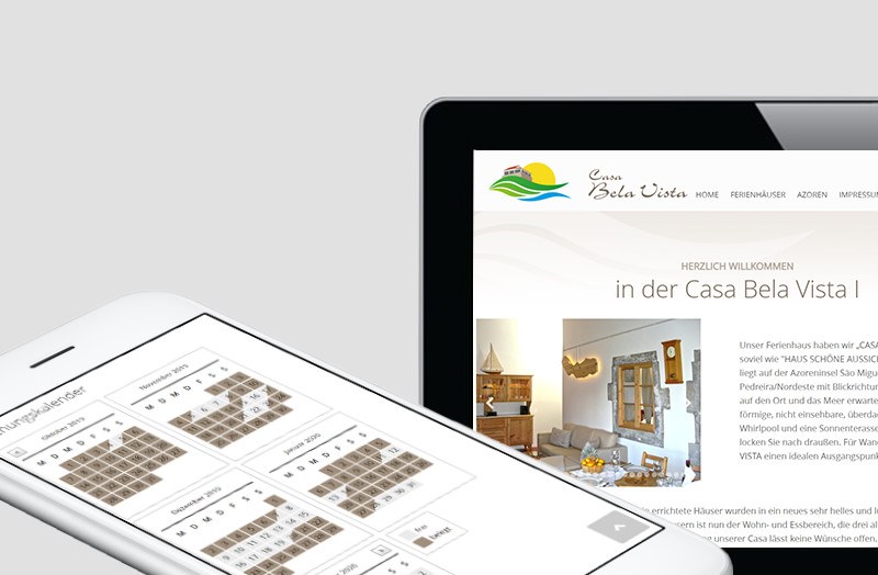 Casa Bela Vista, Wordpress Homepage - Urlaub auf den Azoren - Design-to-Web • Wordpress
