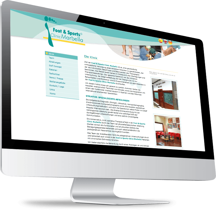 Dreisprachige Website für die Privatklinik Dreisprachige Website für die Privatklinik