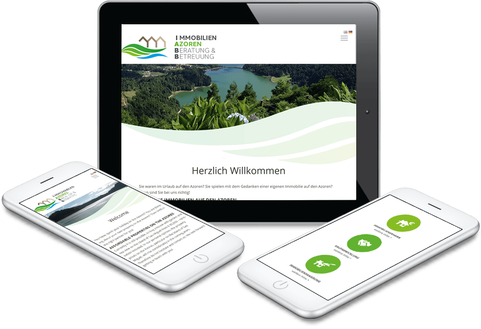 Responsive Website für Azoren-Immobilien