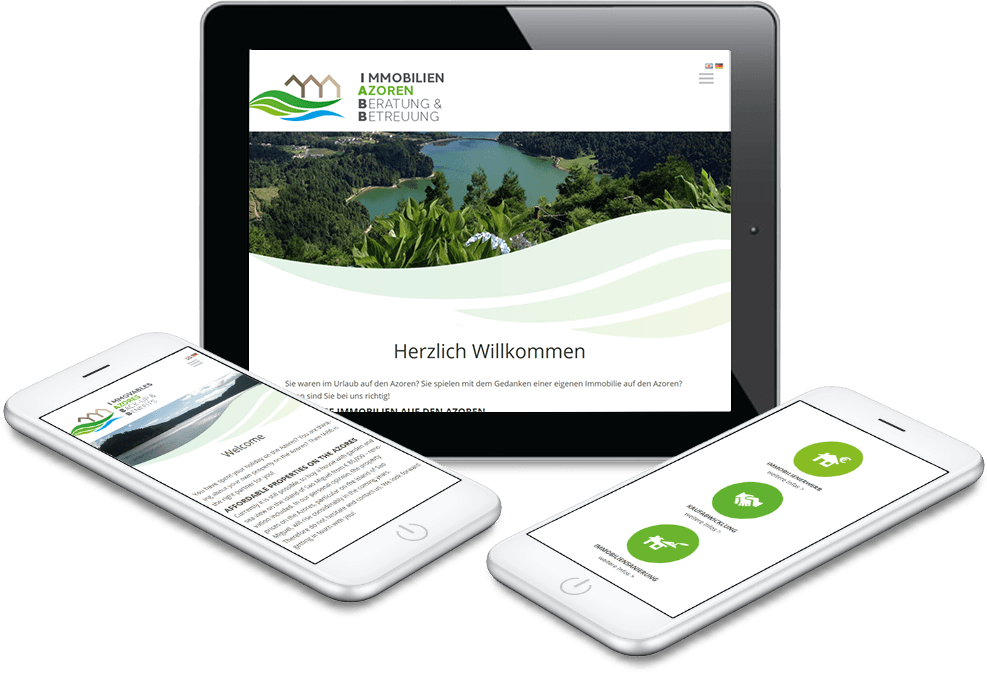 Responsive Website für Azoren-Immobilien Responsive Website für Azoren-Immobilien