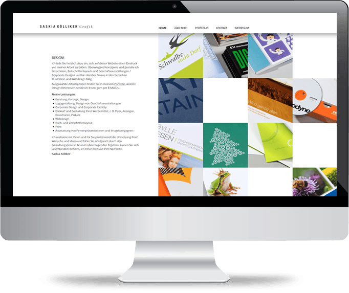 Design-to-Web für Grafikerin-Website Design-to-Web für Grafikerin-Website