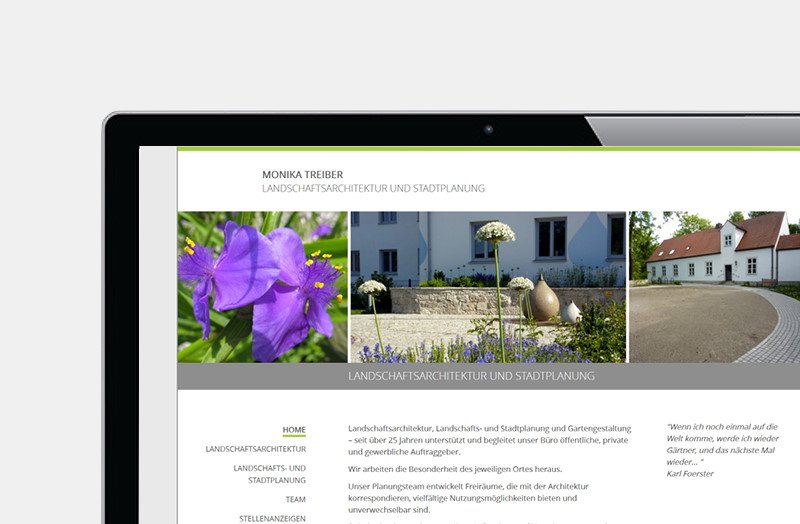 Landschaftsarchitektur, Homepage Landschafts-Architektur - Design-to-Web • Programmierung