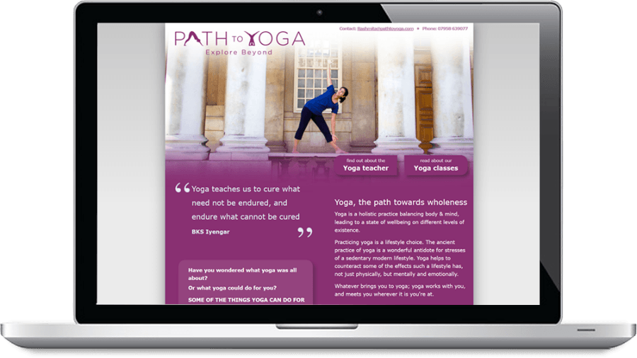 Individuelle Yoga-Website