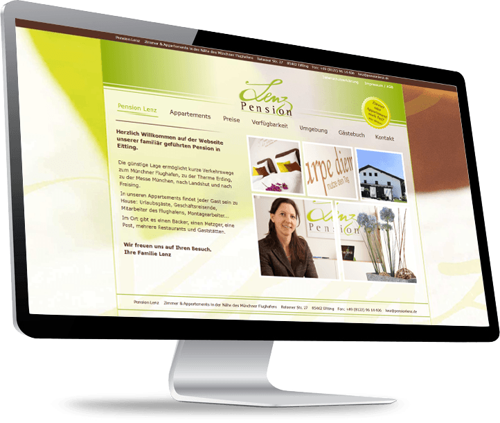 Individueller Webauftritt für eine Pension Individueller Webauftritt für eine Pension