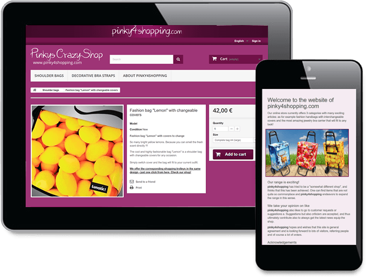Shoppen per Phone, Tablet und PC Shoppen per Phone, Tablet und PC