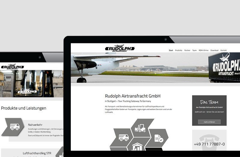 Rudolph GmbH, Homepage für die Spedition - Responsive Webdesign • Programmierung
