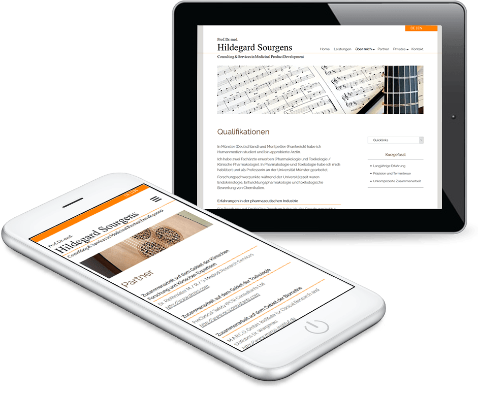 Responsive für Smartphone und Tablets Responsive für Smartphone und Tablets